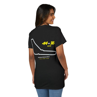 Monza Circuit Racing T-Shirt | 16 44 Fan Tee | Black Motorsport Graphic Shirt