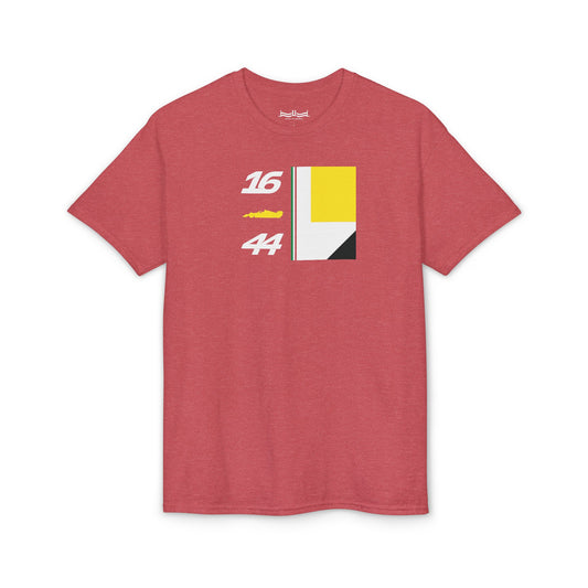 Racing T-Shirt | Bold Graphic - 16 . 44 - Fan Tee | Red T-Shirt