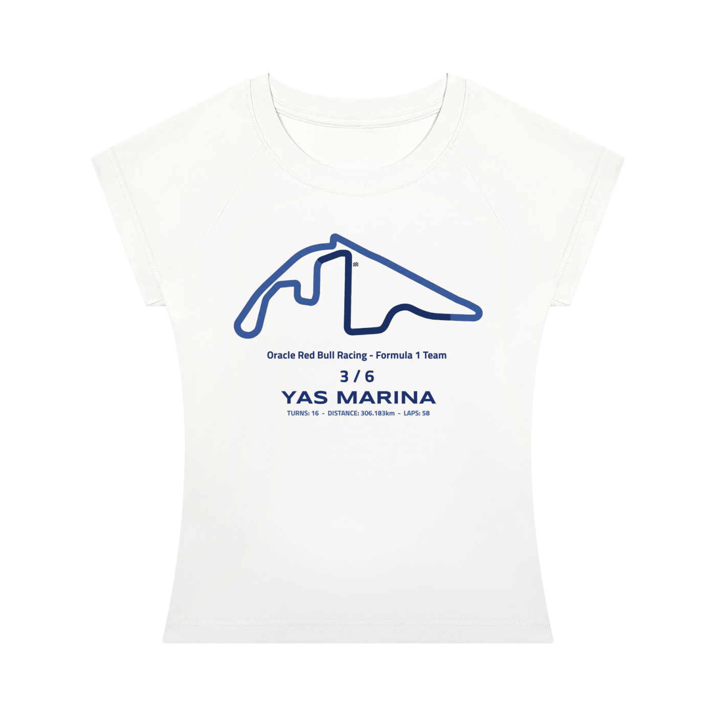 Yas Marina Circuit – Minimalist Line Art - Women’s Slim Raglan T-Shirt