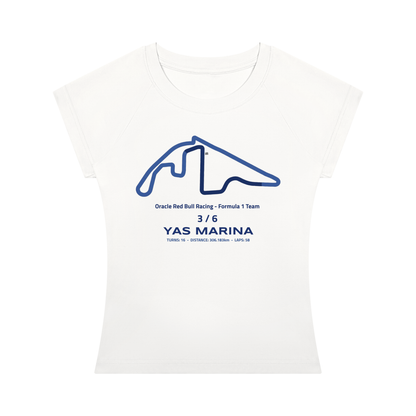Yas Marina Circuit – Minimalist Line Art - Women’s Slim Raglan T-Shirt