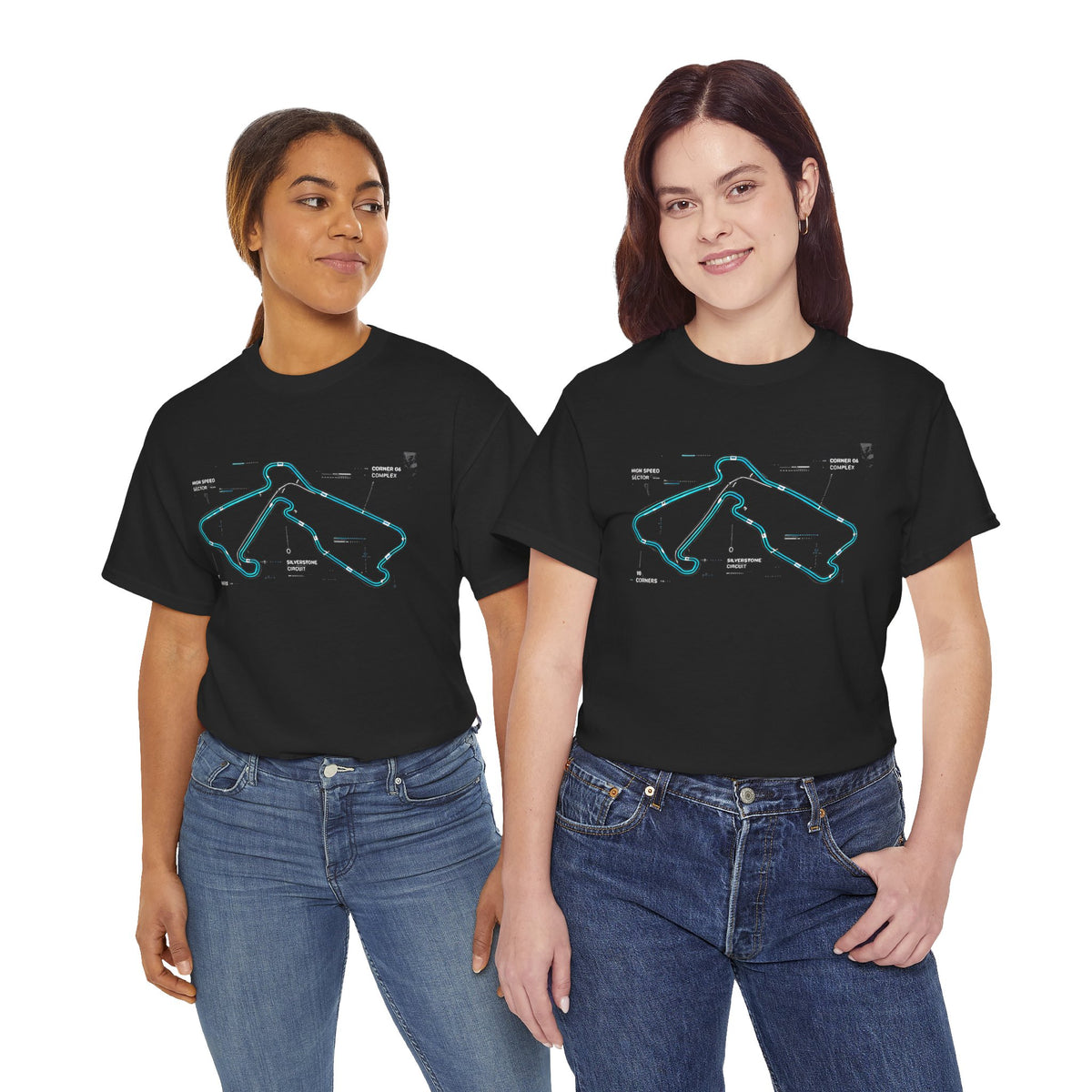 Silverstone Circuit Track Map T-Shirt | Racing Track Layout Tee