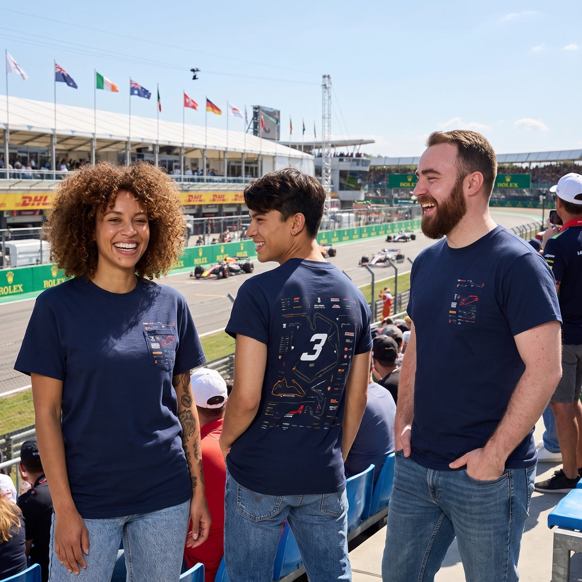 Racing Dash Tech Tee — Number 3 Motorsports Graphic T-Shirt