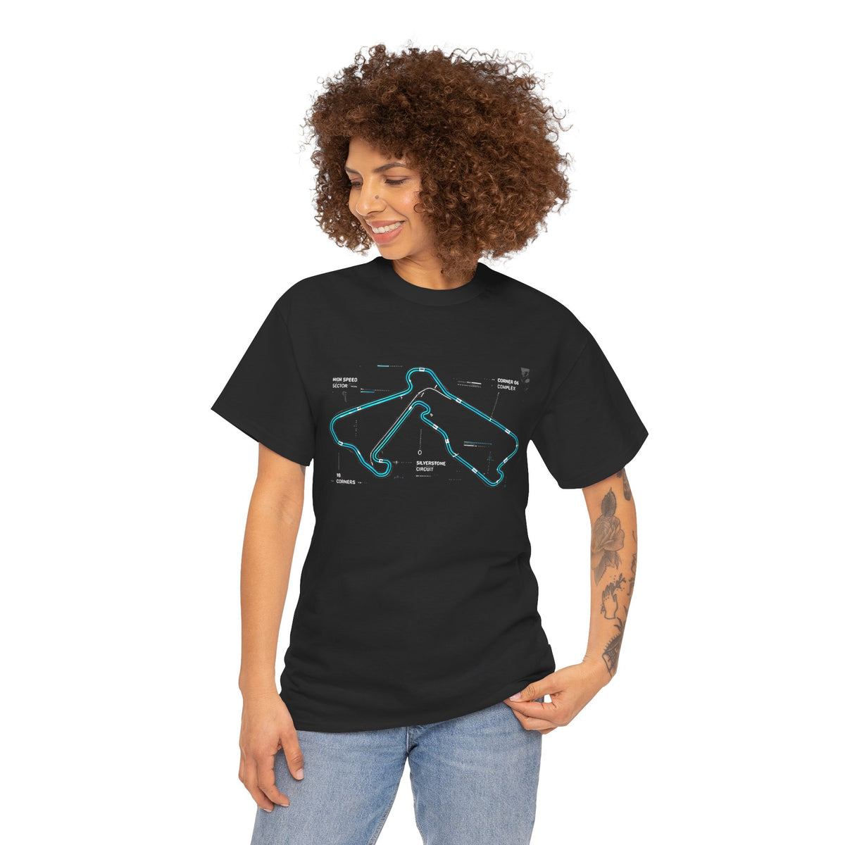 Silverstone Circuit Track Map T-Shirt | Racing Track Layout Tee