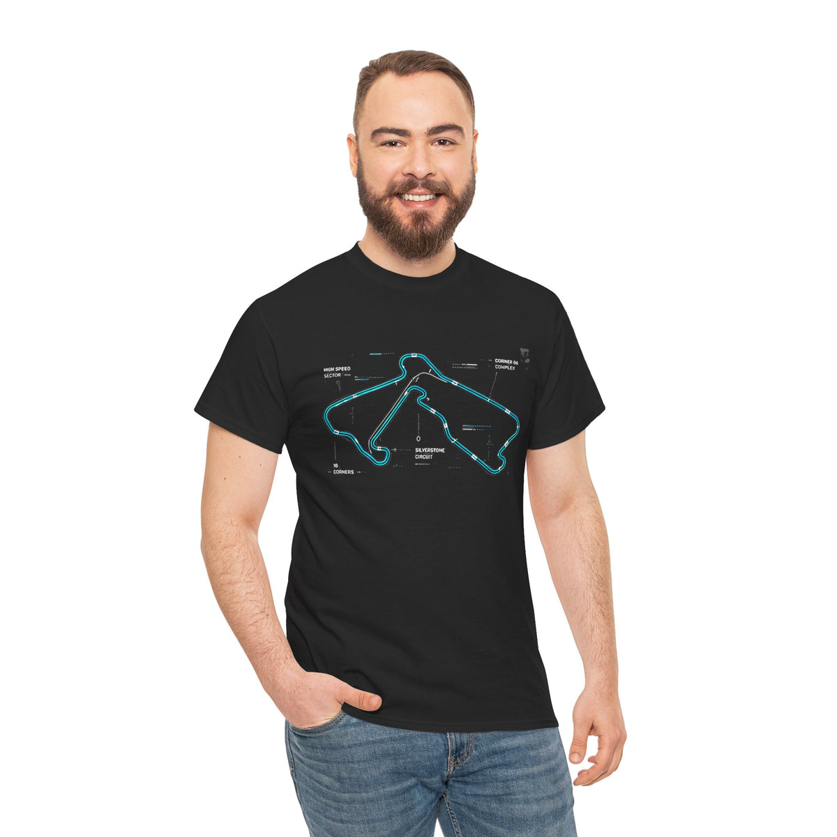 Silverstone Circuit Track Map T-Shirt | Racing Track Layout Tee