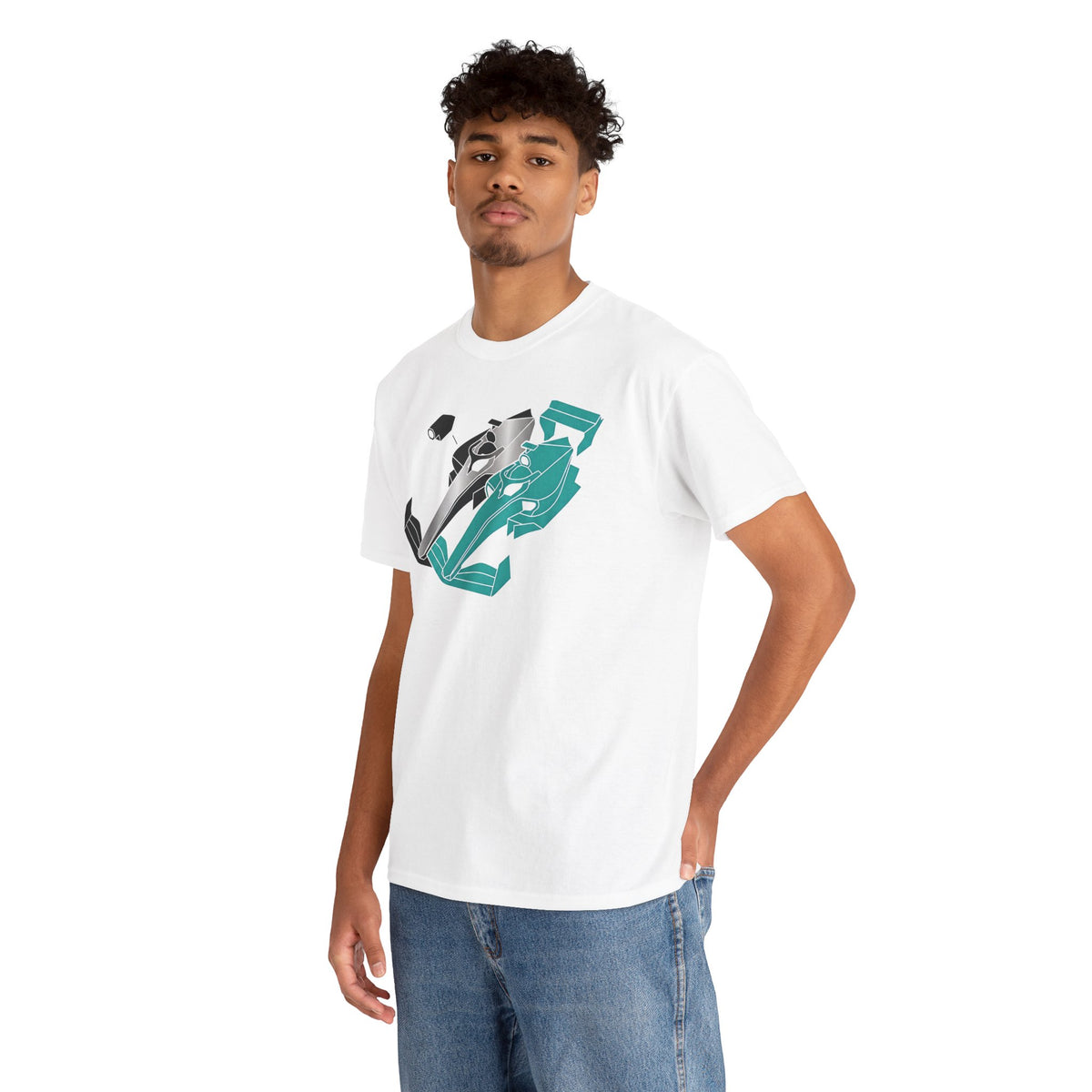 Racing Tech Tee — Modern F1 Car Graphic T-Shirt