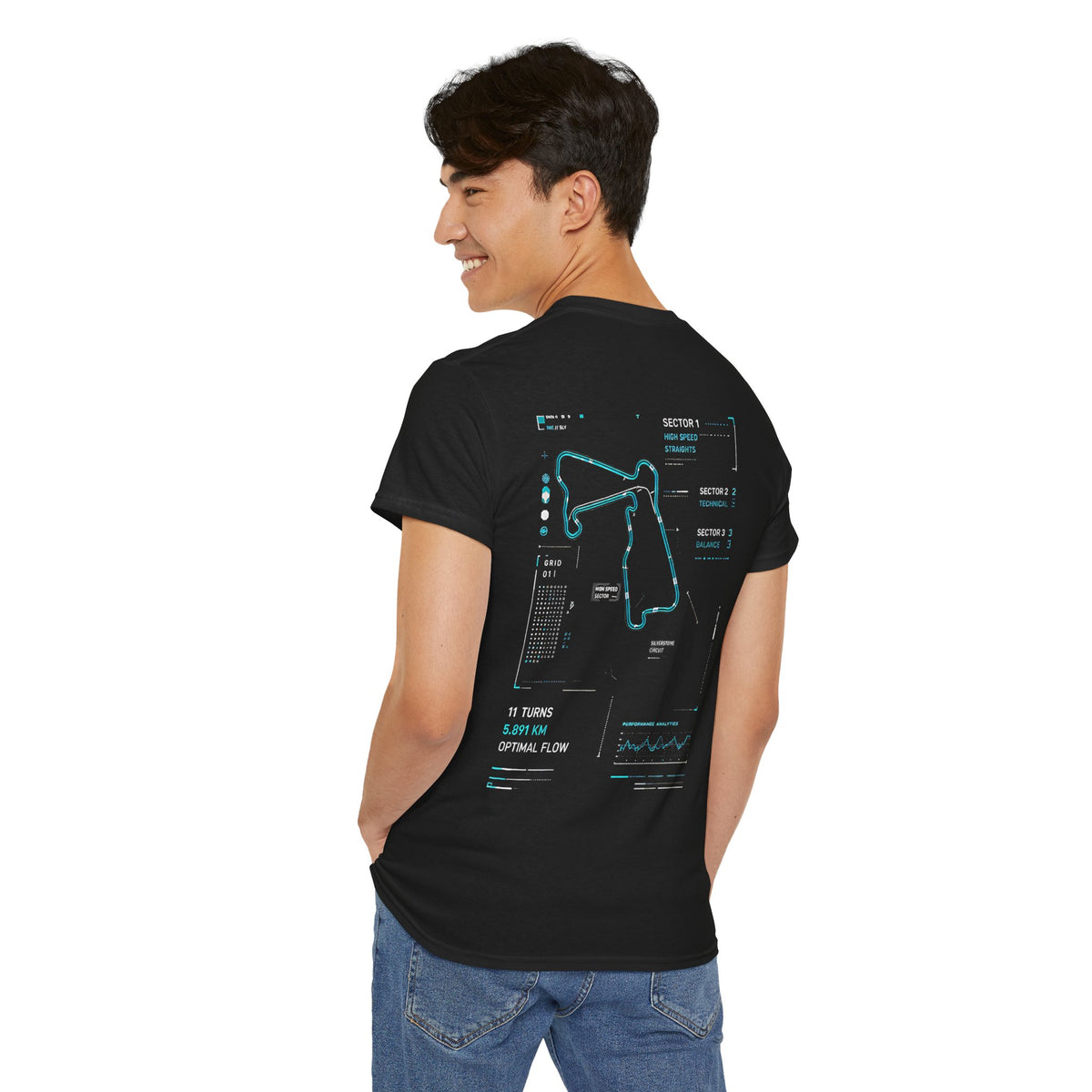 Silverstone Circuit Track Map T-Shirt | Racing Track Layout Tee