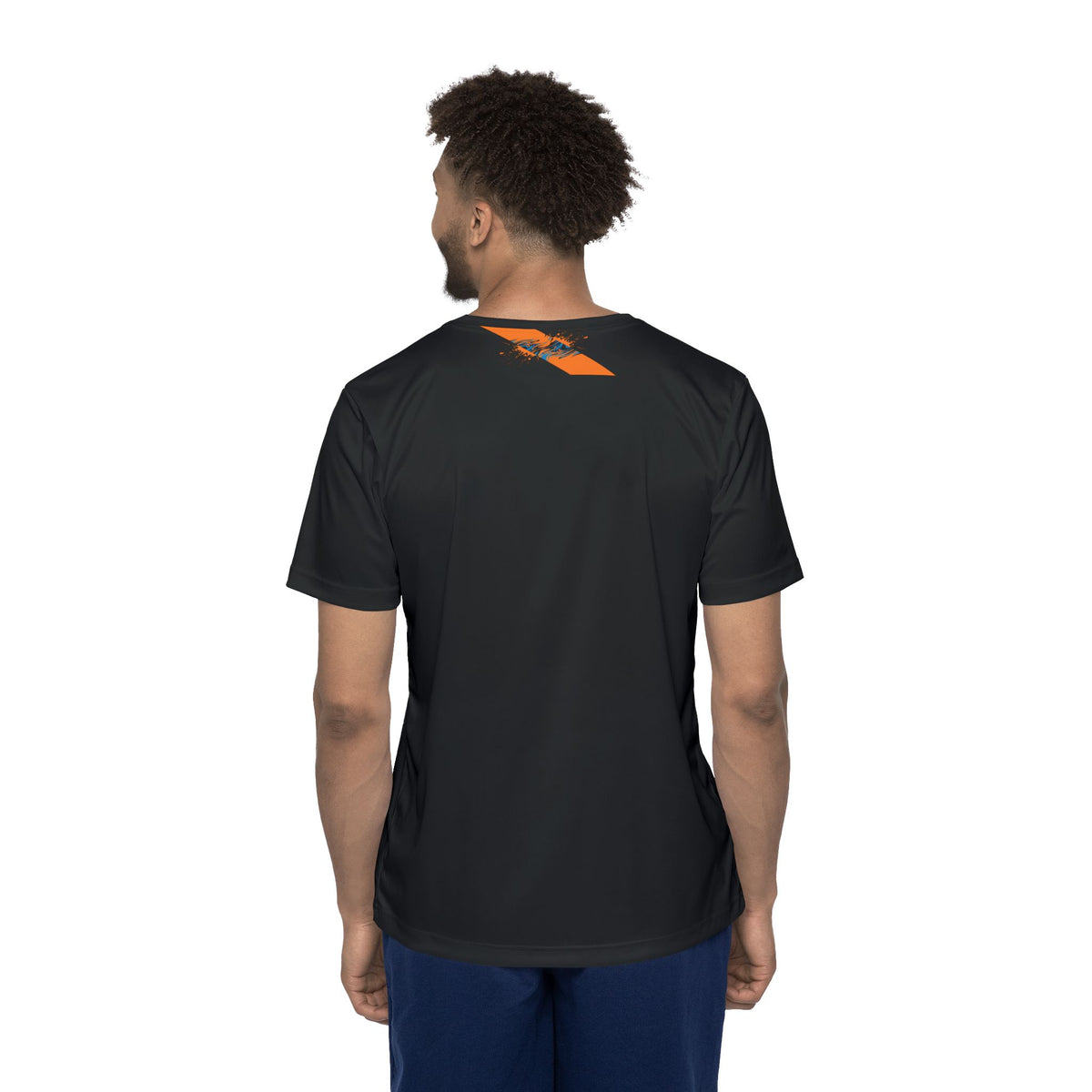 Abstract Orange & Blue Splash Tee